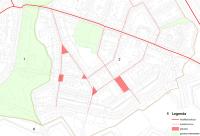 Zuidelijk Molenveld; stratenpatroon met "pleintjes".