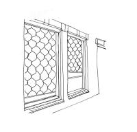 Rolluiken 80% doorzichtig en geïntegreerd in het ontwerp van de pui