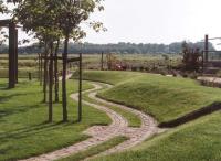 Zicht op het omliggende landschap vanuit De Tuinen van Appeltern.