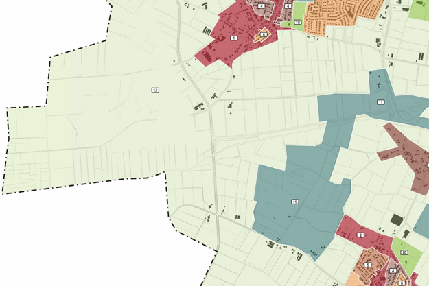 Deelgebieden van kaart 4.