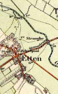 Historische kaart Etten