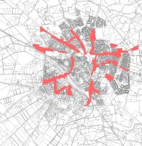 kaart Historische dorpse
bebouwingslinten