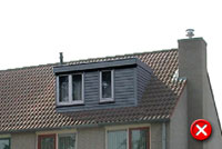 Niet passende dakkapel